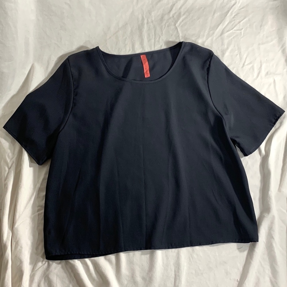 EUC Eight Sixty Boxy Chiffon Tee Blouse Revolve